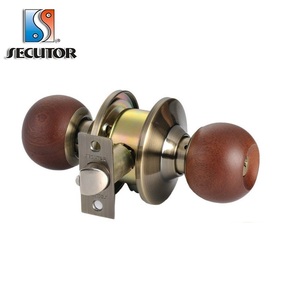 โบราณทองเหลืองคู่กระบอกล็อคประตูห้อง - Product Image 1
