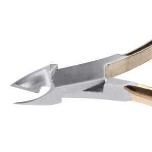 Gold Handle <b>Nail</b> & Cuticle <b>Clippers</b> Double Spring Manicure Pedicure Dead Skin Remover Tool - Product Image 2