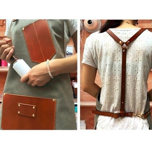 Tablier en tissu de coton personnalisé avec Logo, personnalisé, cadeaux riches avec espace masculin, réduction sur la bière, rangement pour salle de café, aliments, pièces - Product Image 5