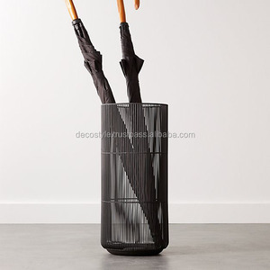 Wrought iron <b>umbrella</b> <b>stand</b> with cast iron base - Product Image 1