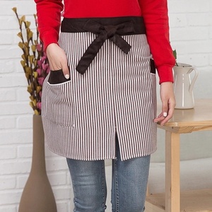 Delantal de cintura Bistro de algodón estampado Diseño de barra larga Accesorio de cocina versátil - Product Image 4