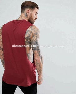 เสื้อกล้ามผ้าฝ้ายพิมพ์ลายแบบกำหนดเองสำหรับผู้ชาย,เสื้อกล้ามเสื้อกล้ามเสื้อกล้ามเสื้อกล้ามสีแดงเสื้อแขนกุดแบบยาว - Product Image 2