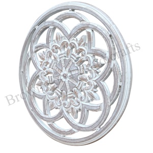 Panel de pared redondo de madera MDF tallado a mano Mandala para decoración del hogar Panel de pared de madera de la mejor calidad a precio barato - Product Image 2