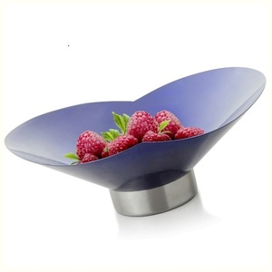 Offre Spéciale de table bol de service de fruits et de salade en acier inoxydable décoratifs bol de service de restauration bol de fruits en métal - Product Image 1