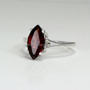 925 sterling silver <b>Garnet</b> gemstone fine handmade <b>ring</b> - Product Image 2