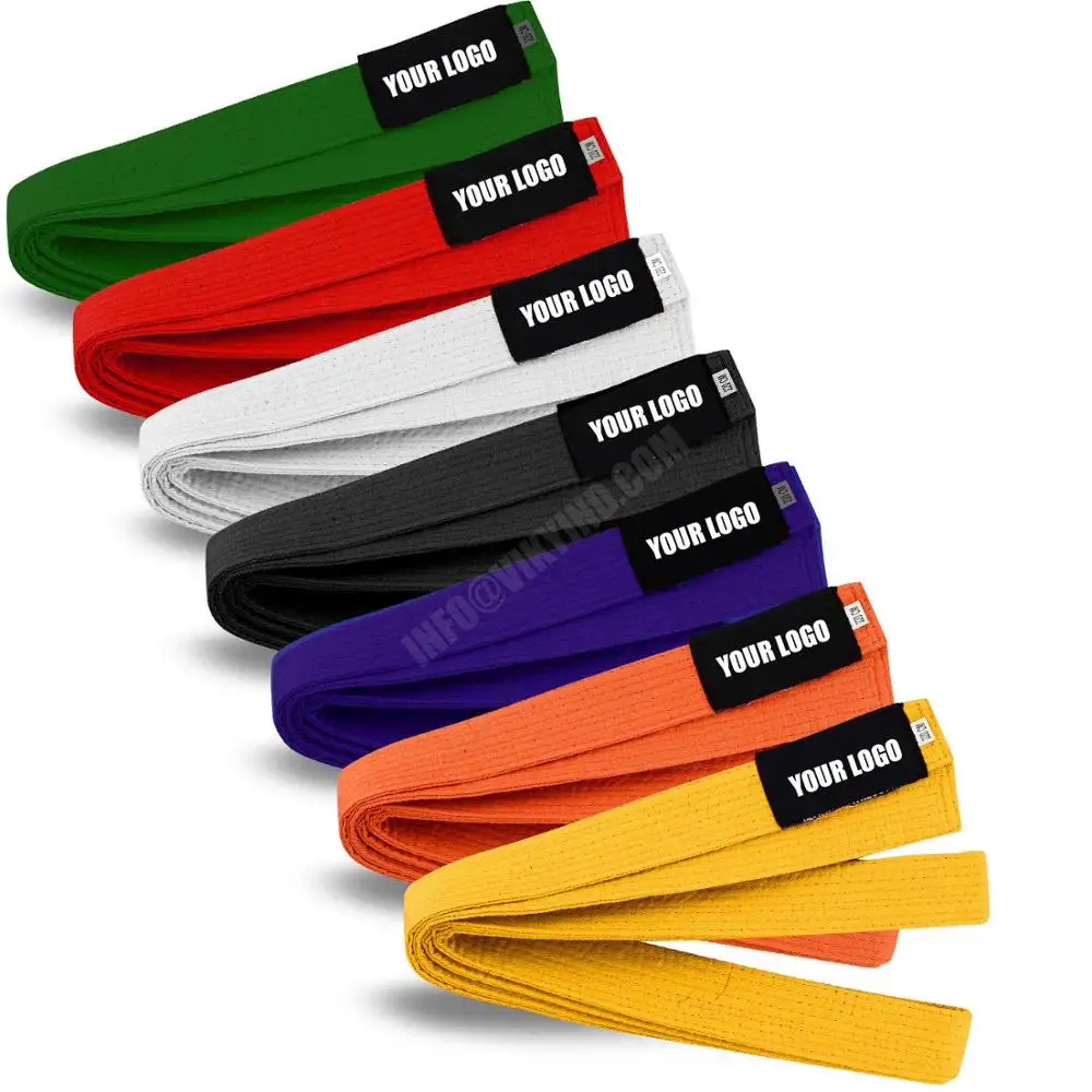 Customized Wholesale Bjj Gi jiu jitsu Gi Belt 2.8M martial arts Judo Jiu jitsu tae kwon do belt Karate Taekwondo tape