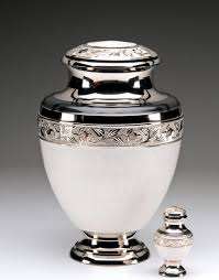 โกศเคลือบสำเร็จรูปสำหรับใส่เถ้ากระดูกสำหรับขี้เถ้ากระดูกโลหะ - Product Image 5