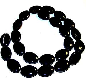 Haute qualité noir obsidienne perles ovale coupe Quartz cristal collier pierre breloques pour la fabrication de bijoux femmes collier grossiste - Product Image 2