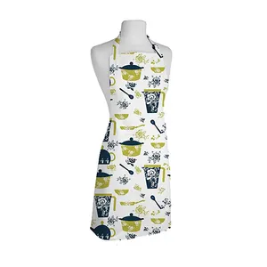 Indian Supplier Best Selling Professional Customized Print 100% Cotton Cooking Kitchen Apron at Wholesale Price