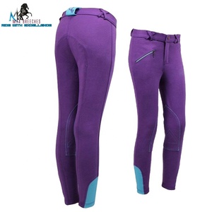 Gran oferta, ropa deportiva Ecuestre para mujer con logotipo personalizado, pantalones de montar elásticos, calentadores de protección para piernas de nailon y poliéster - Product Image 3