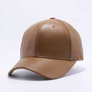 2024 casquette en cuir de qualité supérieure casquette de baseball de sport vintage personnalisée avec motif uni polyvalent pour les aventures en plein air de voyage décontracté - Product Image 1