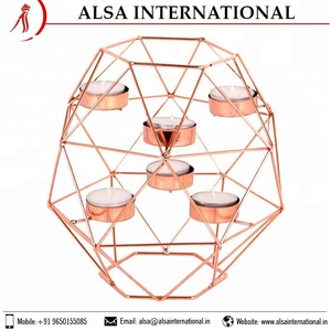 2024 Más vendidos Nuevo diseño Mejor portavelas de cobre decorativo Soporte votivo Última colección Precio bajo Pedido a granel Soporte de metal - Product Image 5