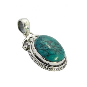 Nouveau modèle 2025 haute qualité 925 argent Sterling élégant Turquoise pierre précieuse pendentif bijoux fins pendentifs et breloques - Product Image 1