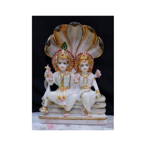 Marble Laxmi Vishnu Statue Hindu God Statues Indian God Statue - Product Image 1