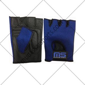 Guantes de gimnasio de medio dedo personalizados de tendencia para hombres y mujeres guantes de cuero de entrenamiento para levantamiento de pesas ciclismo esquí al aire libre - Product Image 1