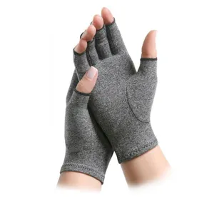 Women And Men Athletic Fingerless Heated Hand Copper Infused Anti Arthritis Compression Gloves For Pain