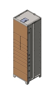 ล็อกเกอร์เหล็กส่งพัสดุอัจฉริยะแสนสะดวกโครงสร้างที่ประกอบอย่างชาญฉลาดสำหรับการจัดเก็บการซื้อสินค้าออนไลน์แบบอีคอมเมิร์ซ - Product Image 2