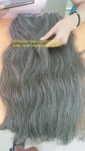 ผมสีเทาทอผมสีเทาธรรมชาติผมแท้สีเทา - Product Image 3