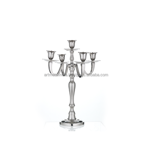 NEW GOLD PLATED FIVE ARM CANDELABRA for WEDDING and EVENT DECORATION METAL CANDELABRA I WHOLESALE PRICE NEW <b>CANDLE</b> <b>HOLDERS</b> - Product Image 4