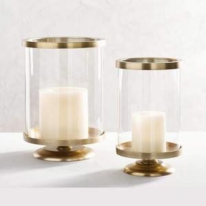 Iron Handmade Round <b>Hurricane</b> <b>Candle</b> Holder for Home Decoration - Product Image 1
