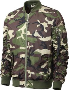 Chaqueta bomber de ante de cuero de diseño personalizado de moda de invierno para hombre - Product Image 4