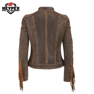 Veste en cuir de mode pour femmes hiver motif solide avec bouton décoration fermeture à glissière respirant durable teint uni - Product Image 2