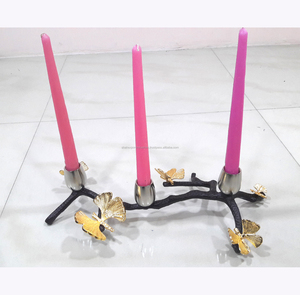 Portavelas de Aluminio con Forma de Rama, Decoración de Mesa, Portavelas para Velas de Té, para Hogar, Bar, Mesa de Comedor - Product Image 3