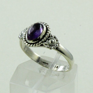 Anillo de piedras preciosas de amatista, anillo de Plata de Ley 925, anillo de plata Baccha hecho a mano - Product Image 3