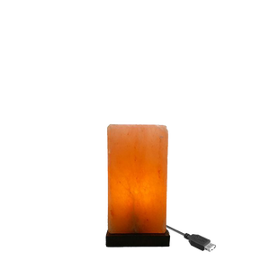 <b>USB</b> Carved <b>Mini</b> Himalayan Salt Lamp Pillar Shape Home Decor From Pakistan for Feng Shui and Love Style Natural Craft Product - Product Image 4