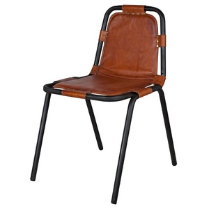 เก้าอี้หนังและไม้อุตสาหกรรมโบราณ - Product Image 5