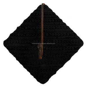 Ganchos para colgar de tela de madera y hierro de nuevo lanzamiento hechos a mano, color negro, 2017 - Product Image 2