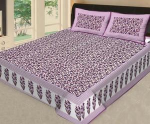 Draps de lit King Size faits à la main Sanganeri, literie florale mandala, coton décoratif doux, décoration intérieure, imprimé Jaipur par des consignateurs indiens - Product Image 1