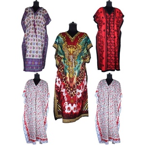 Style rétro Hippie Boho Tunique faite à la main Long Kaftan Cover up Dress - Product Image 1