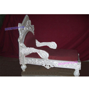 Indian Wedding Rani <b>Doli</b> White Silver Open <b>Doli</b> Indian Wedding <b>Doli</b>/ Palki - Product Image 1