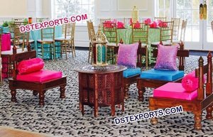 Punjabi Wedding Mehandi Sangeet Function Decors Indian <b>Mehndi</b> Stage <b>Decoration</b> Pakistani Mehandi Stages - Product Image 5