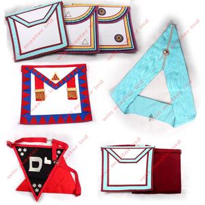 ผ้ากันเปื้อนและปลอกคอสำหรับพิธีกรรมขั้นสูงของสมาคมฟรีเมสัน - Product Image 5