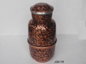 Venta caliente de cobre con tarro de urna pintado de Sombra Negra en latón fundido también disponible en tarros de urna de aluminio para mascotas - Product Image 3