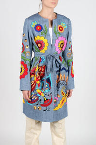 Manteau bohème Tribal Vintage, taille libre, OEM, veste à la mode, fleurs lourde, broderie sankara, 2019 - Product Image 4