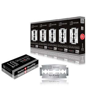 Cuchillas de Afeitar Desechables de Doble Filo LOI TITANIUM DURABLADE, Calidad Suiza, para Hombre, Acero Inoxidable, Seguridad, Barbería, Salón de Belleza - Product Image 5