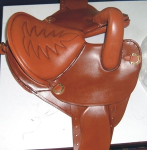 Occidental de haute Qualité Sans Arbres Poney Équitation Selle Confortable Logo Personnalisé Fait Main En Cuir Véritable HS-27 1pcs Top PK - Product Image 2