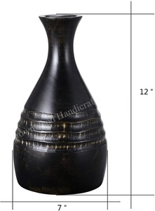 Elegant Design Solid Wooden Distressed Black Home Decor Flower Vase Stand for Unique & Personal Gift for Bulk Purchaser - Product Image 3