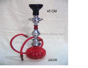 Cachimba de cristal en forma de calabaza, pieza de Metal y cerámica, Color Rojo - Product Image 2