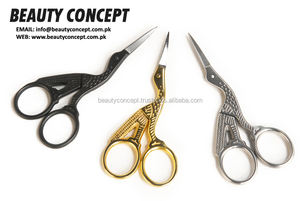 Tijeras para cutículas a bajo precio, hoja curva sostenible, pinzas para uñas de punta afilada con asas de bucles grandes chapadas en oro - Product Image 4