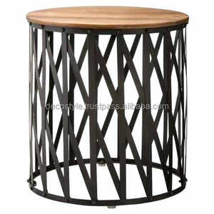 Blanco lacado con base de latón mesas de café - Product Image 3