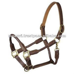 Licol de cheval fantaisie intelligent cuir tricoté roulé Design laiton matériel or Rose polonais Style occidental Nylon accessoires anglais - Product Image 2