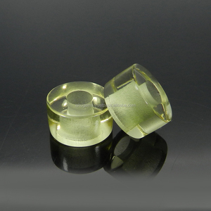Cuentas de neumáticos limones para hacer joyas, cuentas de neumáticos lisos de 5x8x14mm, con agujeros grandes, estilo europeo - Product Image 1