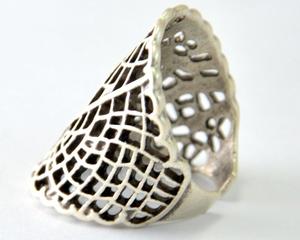 Elegant Wide Filigree Afghan Kuchi Eternity Band <b>Ring</b> Neo-Gothic Unique Chic Design Durable Alloy Silver Boho Fashion Jewelry - Product Image 2