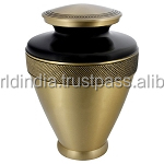 Diseño de Hojas Vivas verdes, urna de Metal de estilo americano, Brassworld, suministros funerarios Premium para adultos de India de Metal y latón - Product Image 4