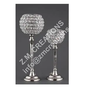 Lujoso soporte votivo de Metal, vela de cristal, diseño de globo con estilo en relieve para bodas, hogar y Hotel, decoración para sala de estar - Product Image 1