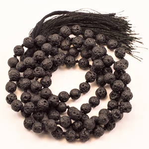 Cristal de pierre de lave Jap Mala 108 perles perles de prière bouddhiste Grade Aaa Original pierre précieuse de guérison Agate Mala pour Yoga méditation - Product Image 1